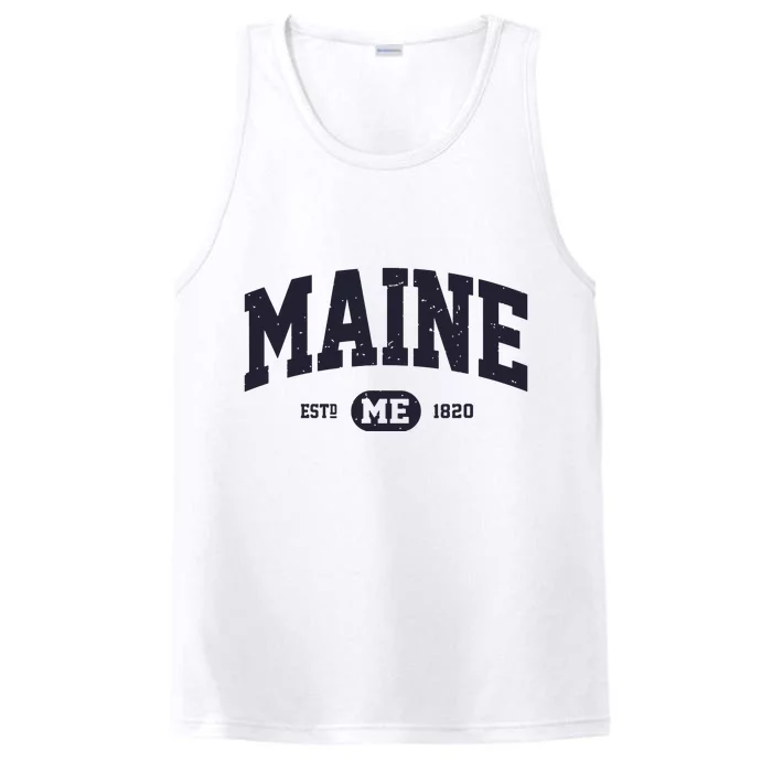 Retro Vintage Maine Performance Tank