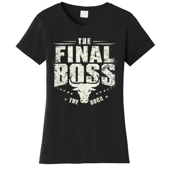 Rock Vintage Music Boss Final White Design Fun Music Lover Women's T-Shirt