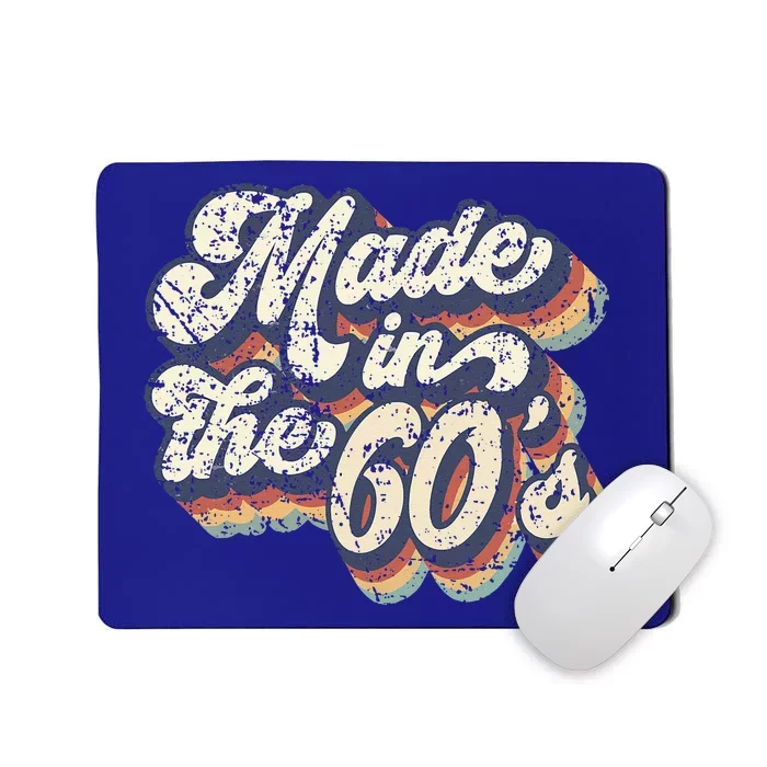 Retro Vintage Made In The 60s 1960s Born Birthday Day Gift Mousepad