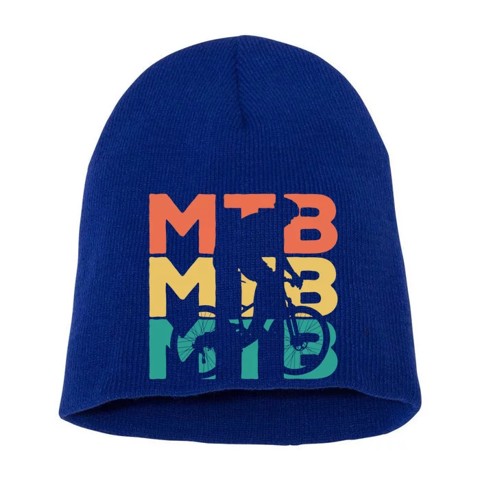 Retro Vintage Mtb Gift For Mountain Bikers Great Gift Short Acrylic Beanie