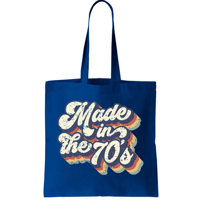 Retro Vintage Made In The 70s 1970s Born Birthday Day Gift Tote Bag