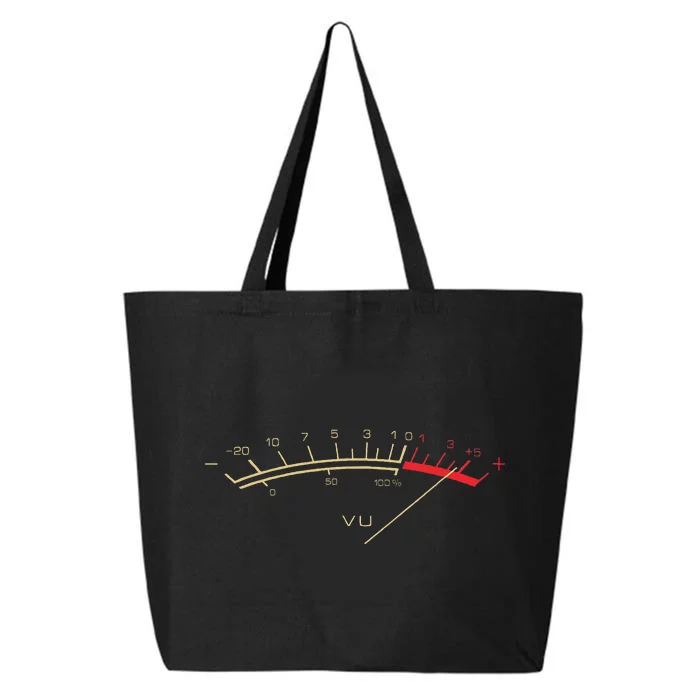 Retro VU Meter HiFi Vintage Stereo Music Lover Gift 25L Jumbo Tote