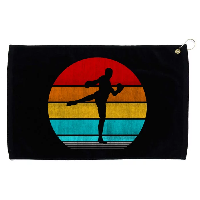 Retro Vintage Muay Thai Grommeted Golf Towel