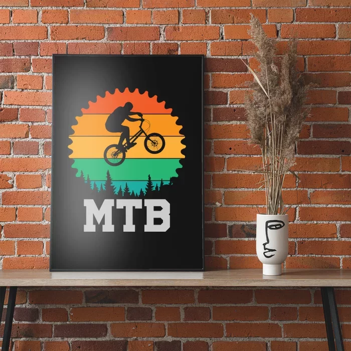 Retro Vintage MTB Gift For Mountain Bikers Gift Road Cyling Poster