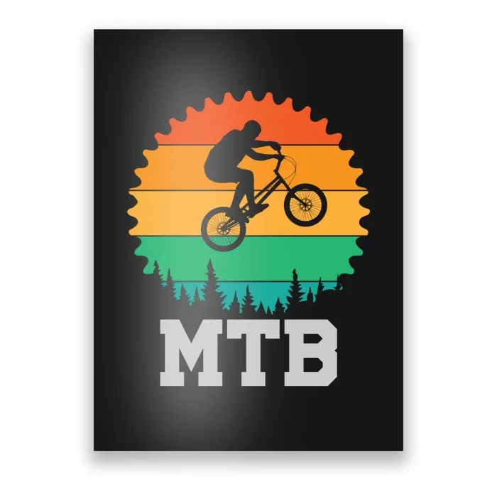 Retro Vintage MTB Gift For Mountain Bikers Gift Road Cyling Poster