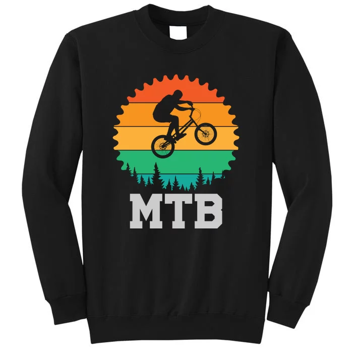 Retro Vintage MTB Gift For Mountain Bikers Gift Road Cyling Tall Sweatshirt