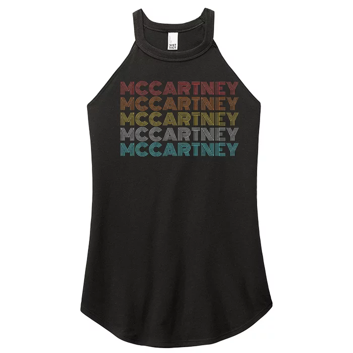 Retro Vintage McCartney name style Women’s Perfect Tri Rocker Tank