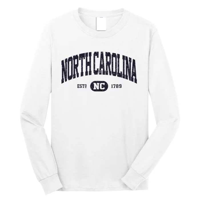 Retro Vintage North Carolina Long Sleeve Shirt