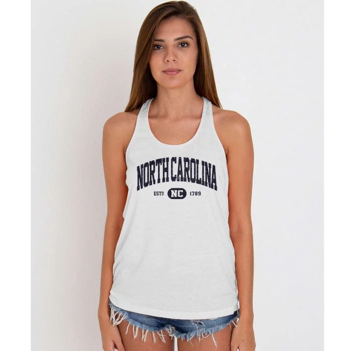 Retro Vintage North Carolina Women's Knotted Racerback Tank