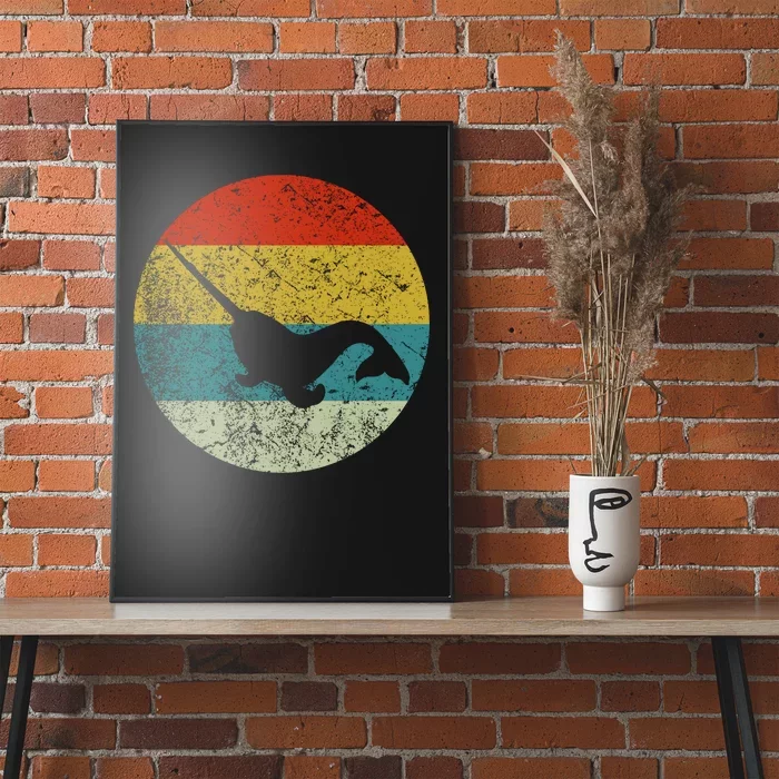 Retro Vintage Narwhal Poster