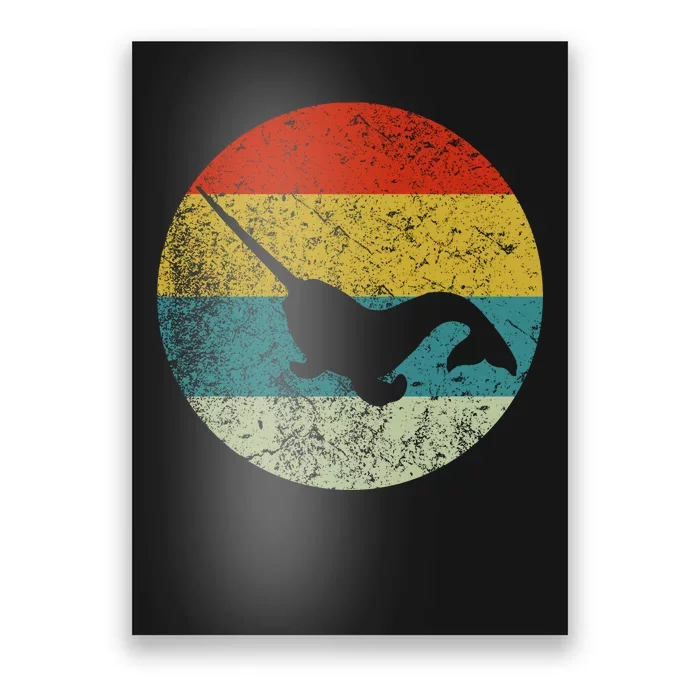 Retro Vintage Narwhal Poster