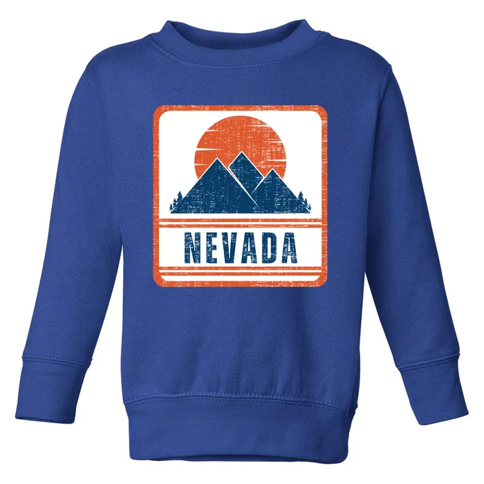 Retro Vintage Nevada USA Mountain Gift For Men Toddler Sweatshirt