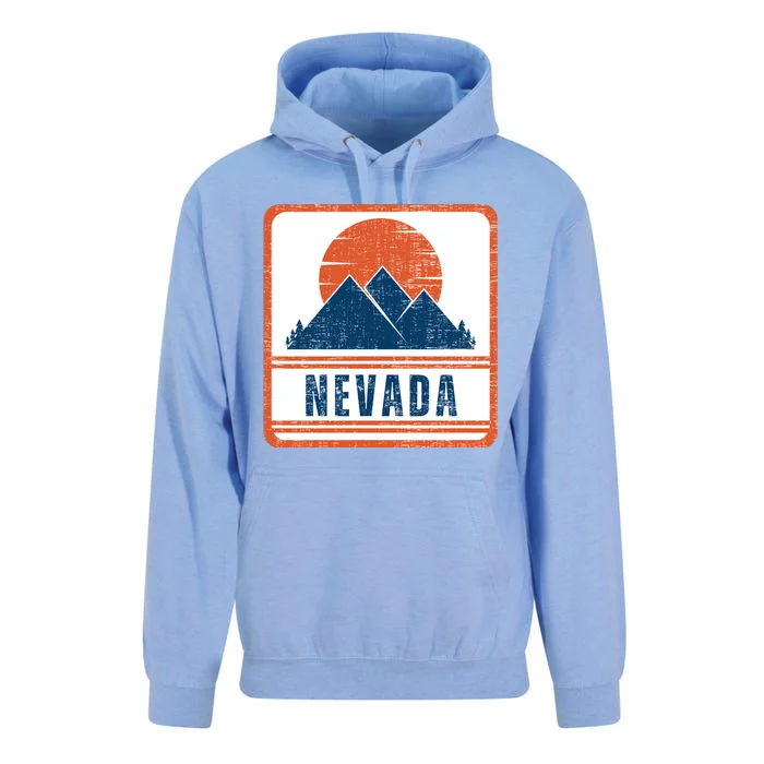 Retro Vintage Nevada USA Mountain Gift For Men Unisex Surf Hoodie