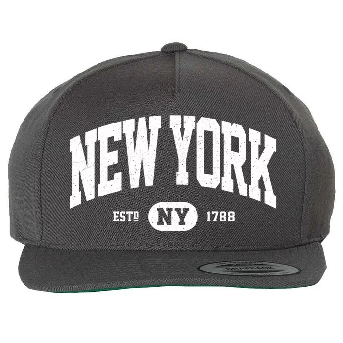 Retro Vintage New York Ny Wool Snapback Cap