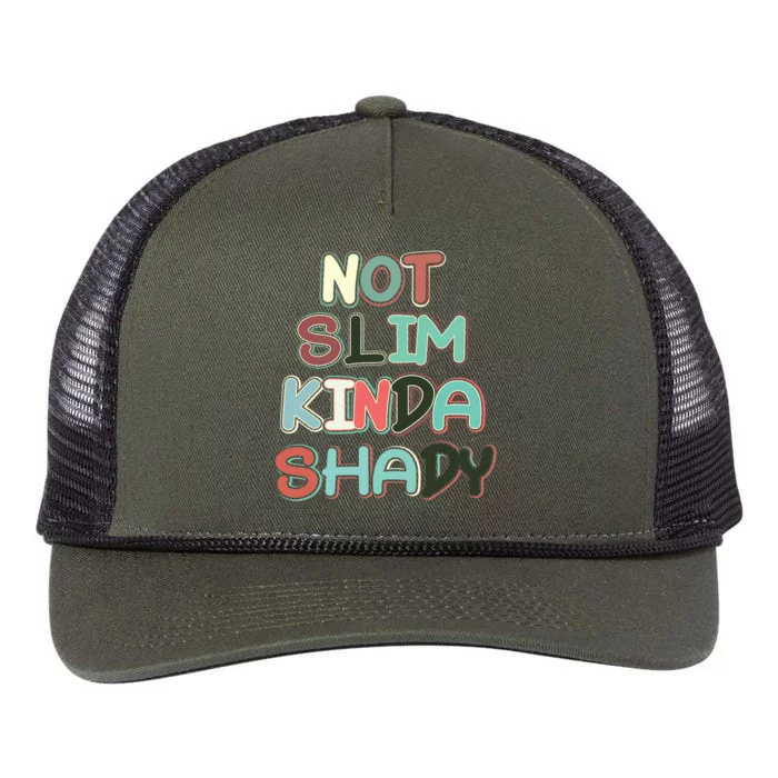 Retro Vintage Not Slim Kinda Shady Funny Workout Funny Gift Retro Rope Trucker Hat Cap