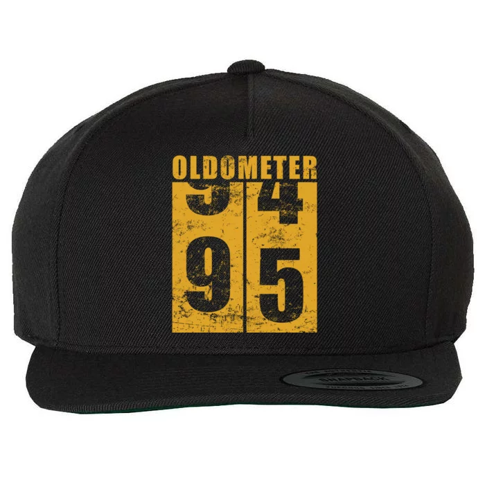 Retro Vintage Oldometer 95 Years Old Wool Snapback Cap