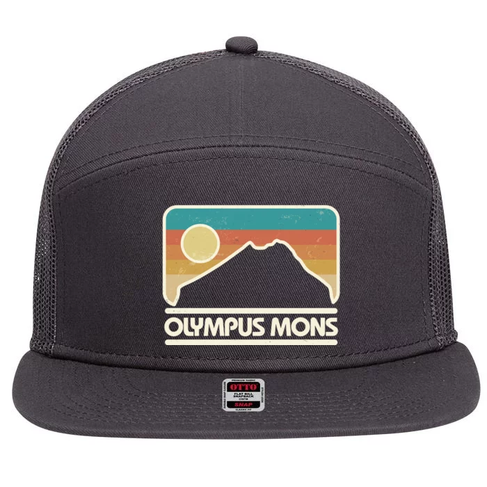 Retro Vintage Olympus Mons Mars Volcano 7 Panel Mesh Trucker Snapback Hat