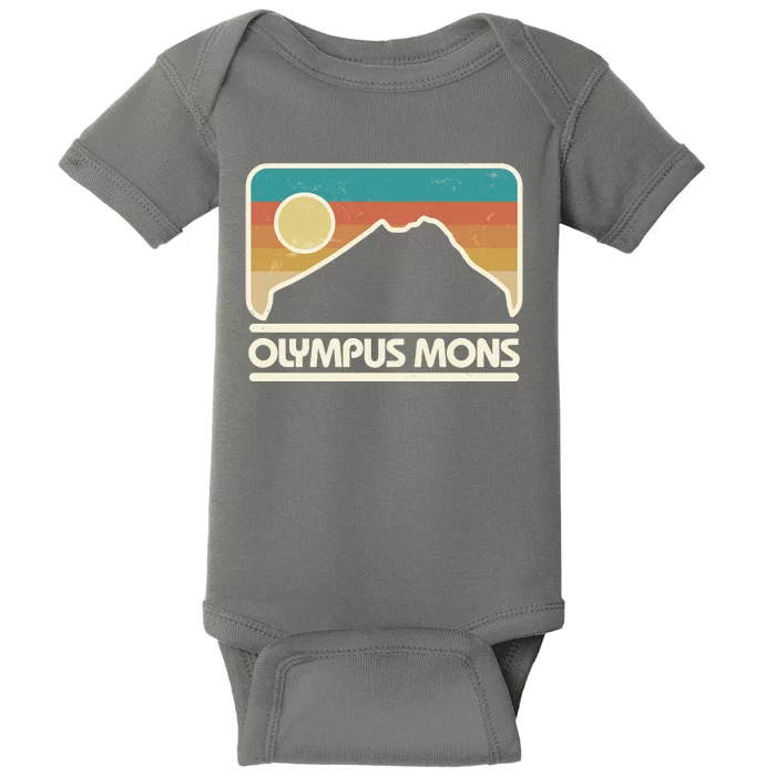 Retro Vintage Olympus Mons Mars Volcano Baby Bodysuit