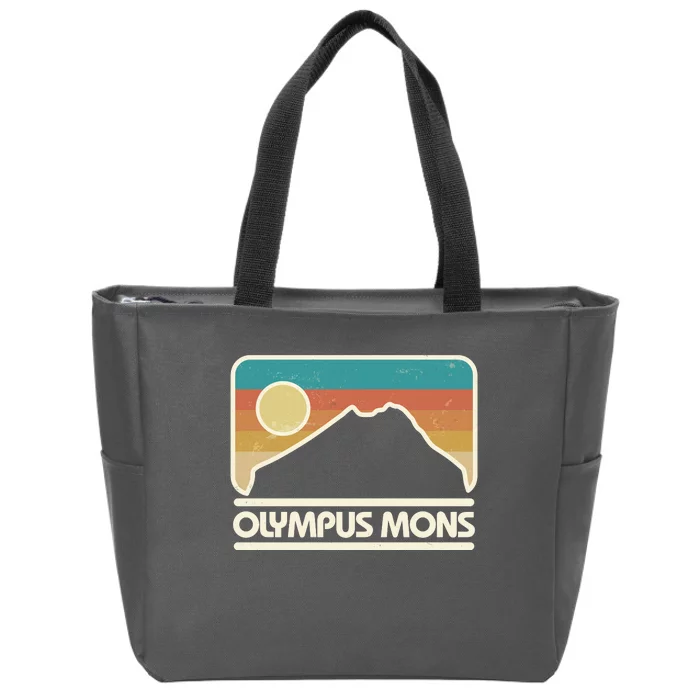 Retro Vintage Olympus Mons Mars Volcano Zip Tote Bag