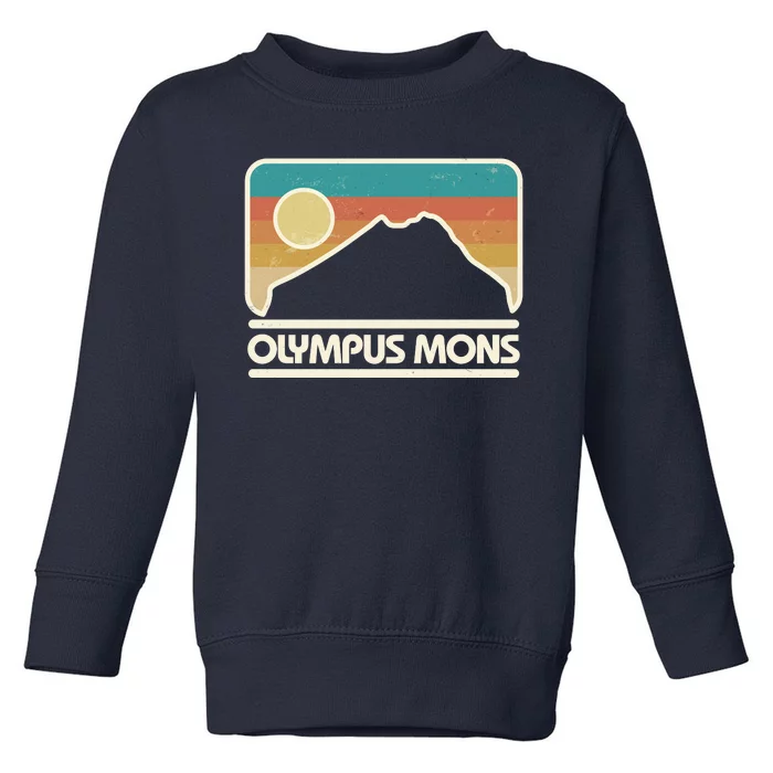 Retro Vintage Olympus Mons Mars Volcano Toddler Sweatshirt