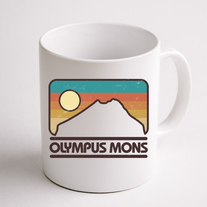 Retro Vintage Olympus Mons Mars Volcano Front & Back Coffee Mug