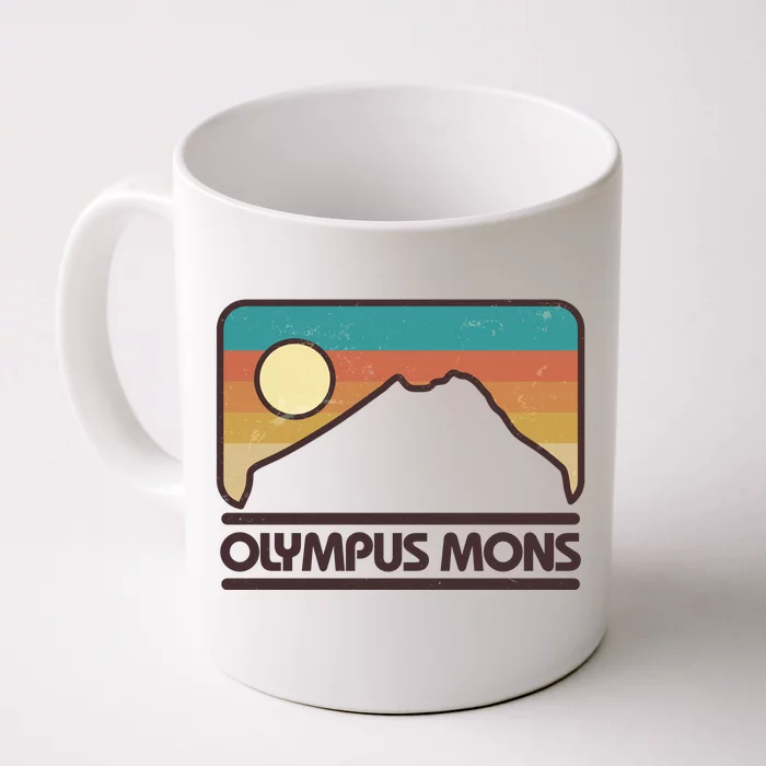 Retro Vintage Olympus Mons Mars Volcano Front & Back Coffee Mug