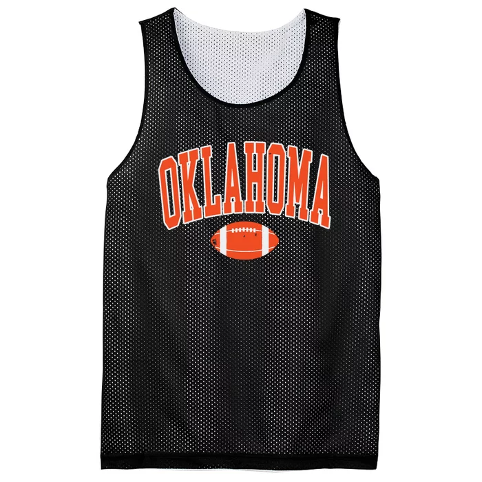 Retro Vintage Oklahoma Football Distressed Gifts Mesh Reversible Basketball Jersey Tank