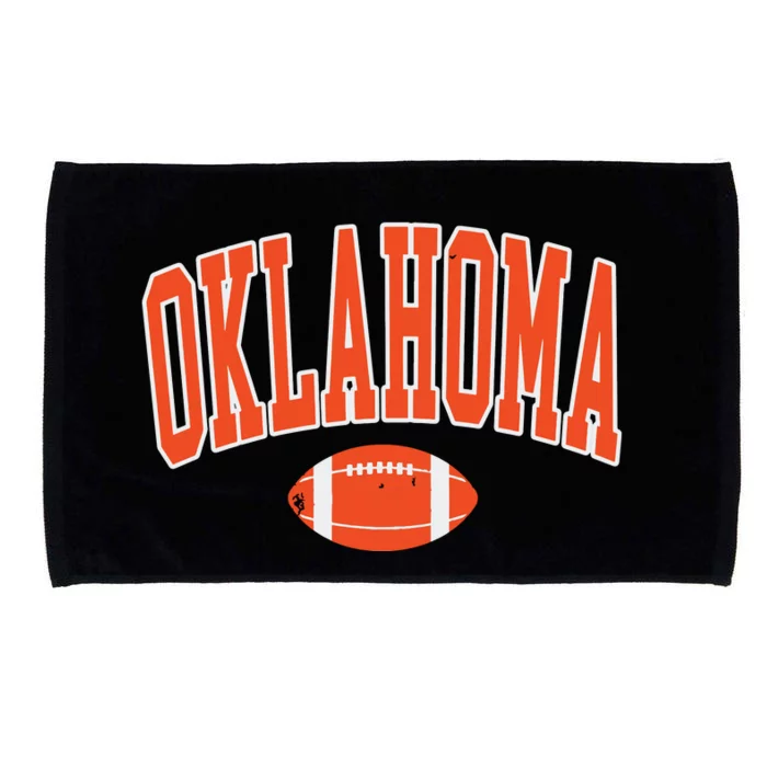 Retro Vintage Oklahoma Football Distressed Gifts Microfiber Hand Towel