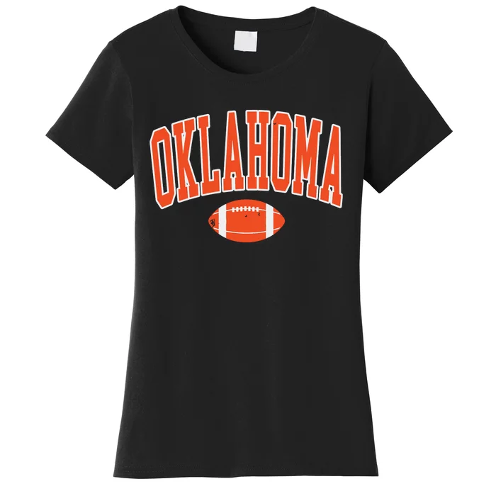 Retro Vintage Oklahoma Football Distressed Gifts Women's T-Shirt