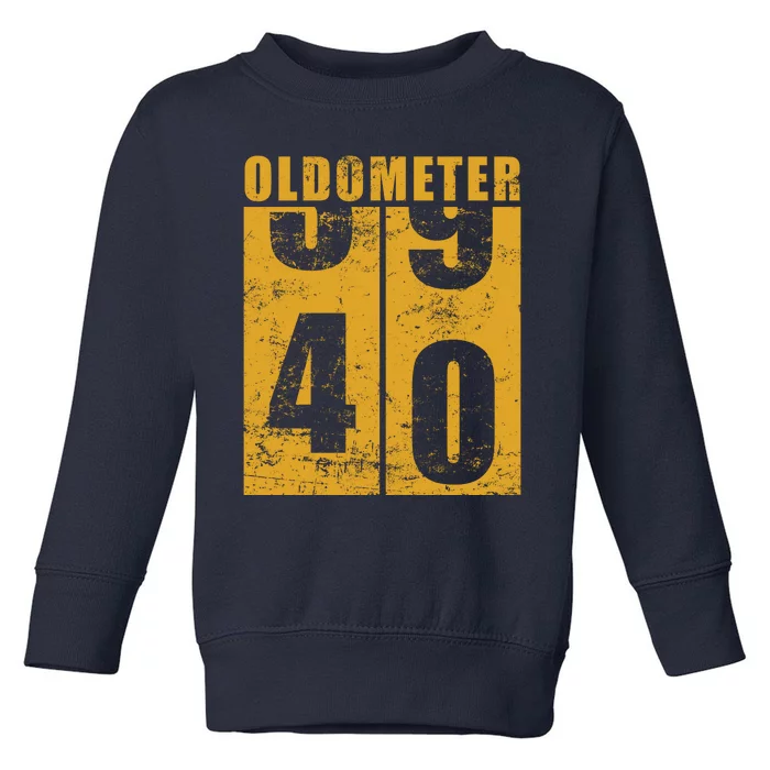 Retro Vintage Oldometer 40 Years Old Toddler Sweatshirt