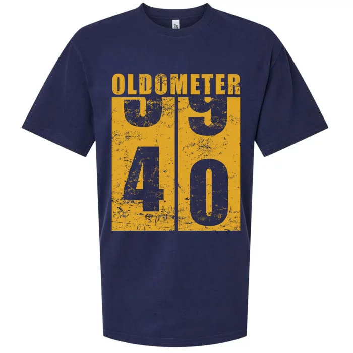 Retro Vintage Oldometer 40 Years Old Sueded Cloud Jersey T-Shirt