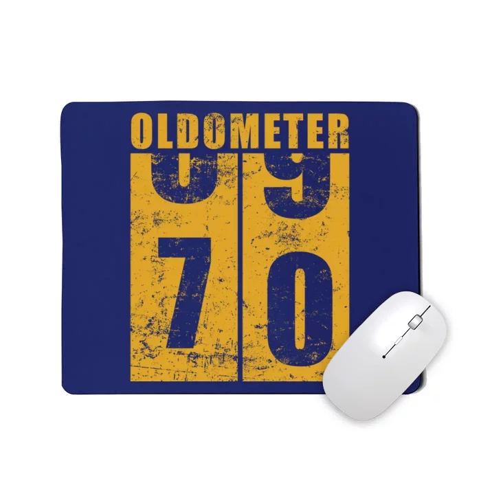 Retro Vintage Oldometer 70 Years Old Mousepad