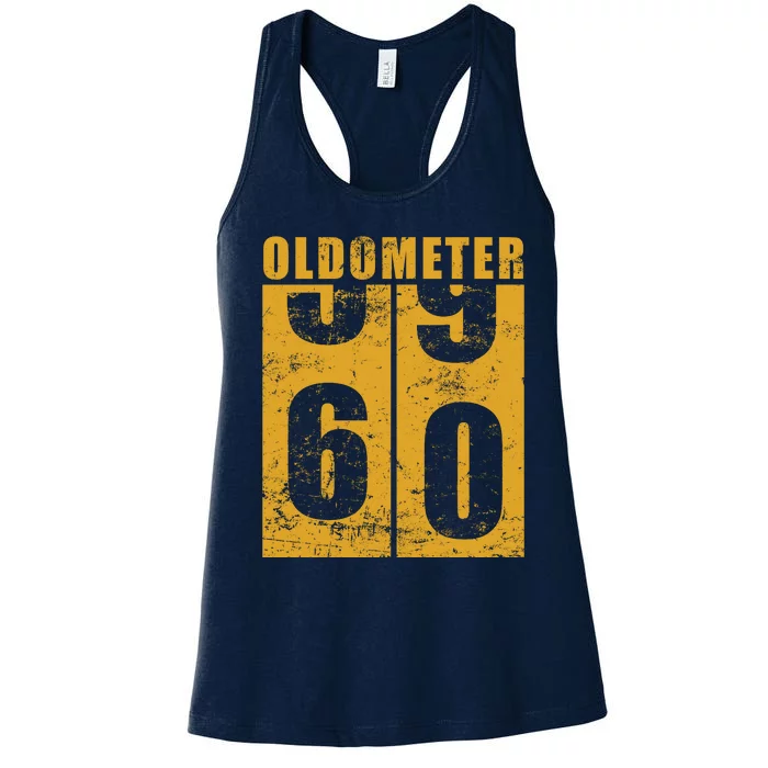 Retro Vintage Oldometer 60 Years Old Women's Racerback Tank