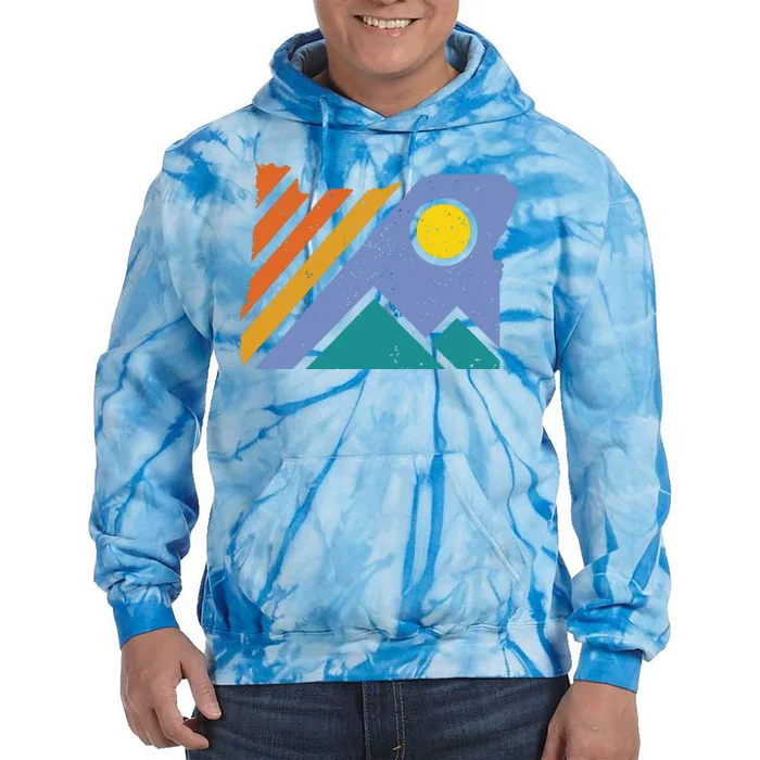 Retro Vintage Oregon Throwback Mountains And Gift Tie Dye Hoodie