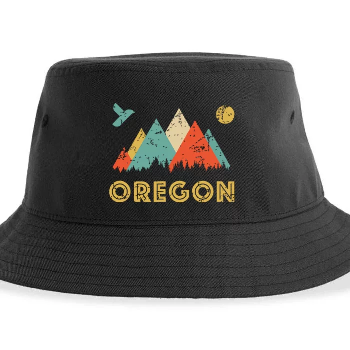 Retro Vintage Oregon Throwback And Gift Sustainable Bucket Hat