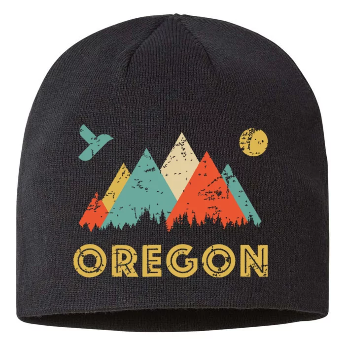 Retro Vintage Oregon Throwback And Gift 8 1/2in Sustainable Knit Beanie