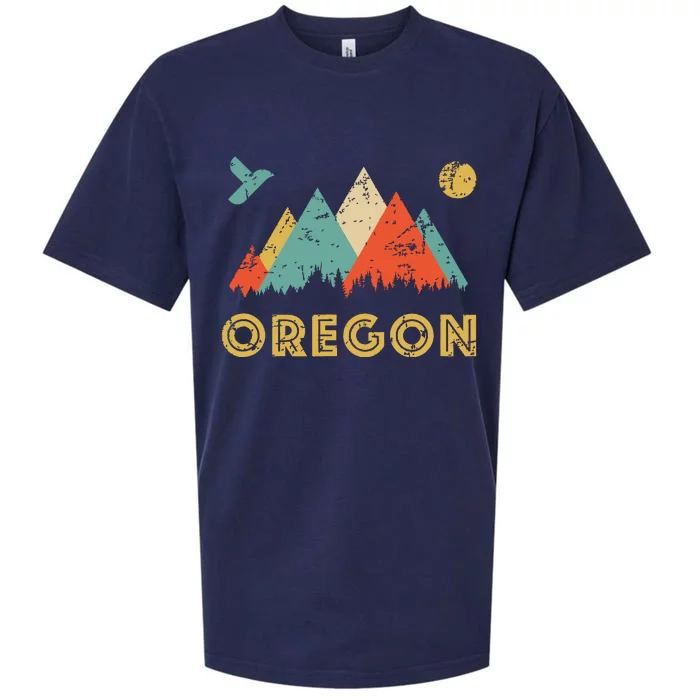 Retro Vintage Oregon Throwback And Gift Sueded Cloud Jersey T-Shirt