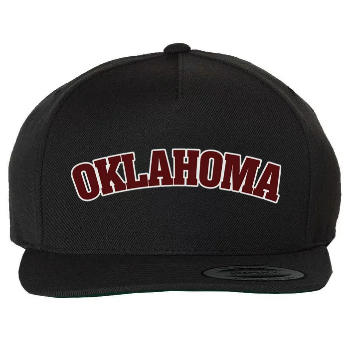 Retro Vintage Oklahoma Souvenir Gift Of Oklahoma Wool Snapback Cap