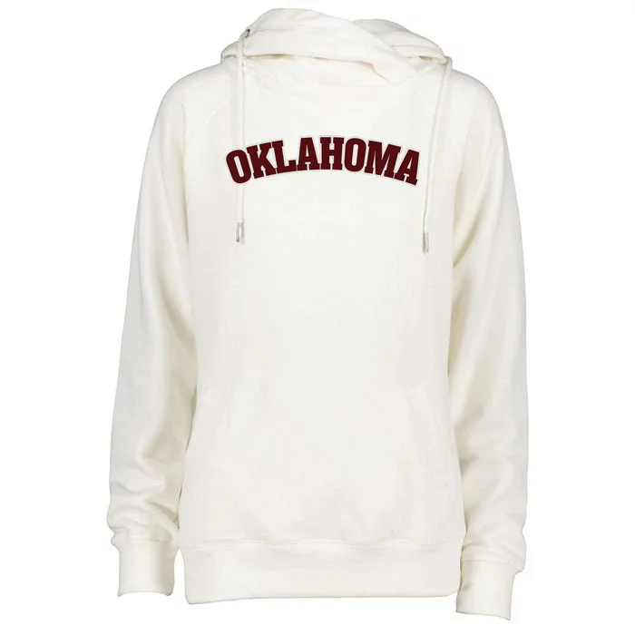 Retro Vintage Oklahoma Souvenir Gift Of Oklahoma Womens Funnel Neck Pullover Hood