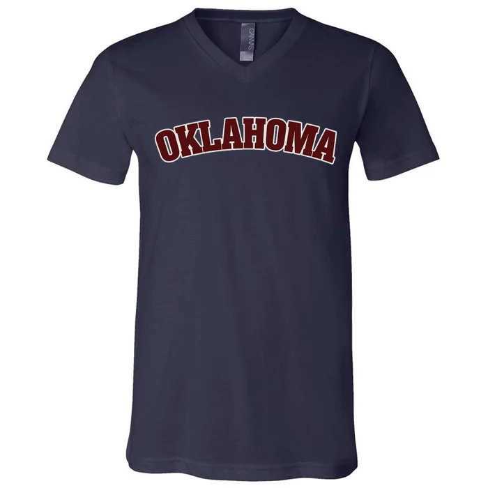 Retro Vintage Oklahoma Souvenir Gift Of Oklahoma V-Neck T-Shirt