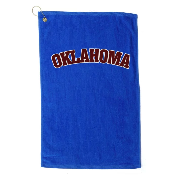 Retro Vintage Oklahoma Souvenir Gift Of Oklahoma Platinum Collection Golf Towel