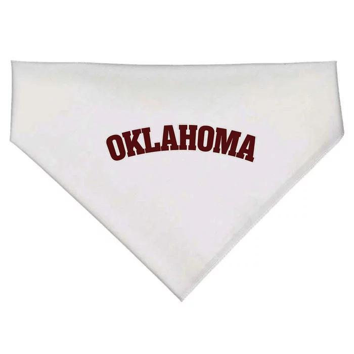 Retro Vintage Oklahoma Souvenir Gift Of Oklahoma USA-Made Doggie Bandana