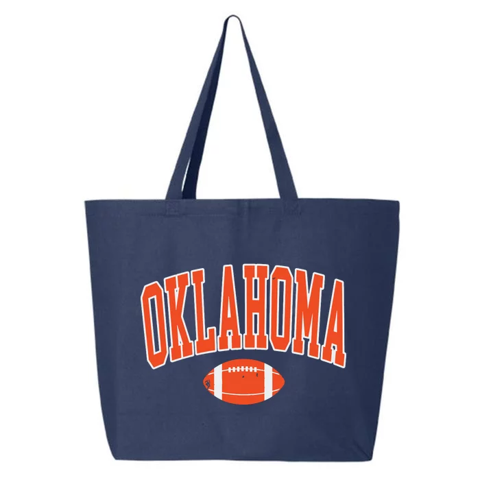 Retro Vintage Oklahoma Football Distressed Gifts 25L Jumbo Tote