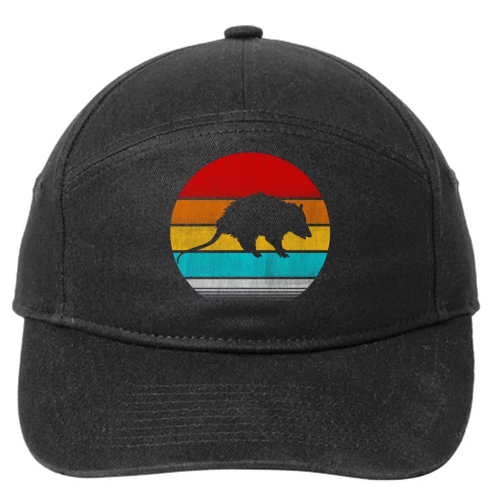 Retro Vintage Opossum 7-Panel Snapback Hat