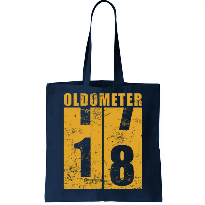 Retro Vintage Oldometer 18 Years Old Tote Bag