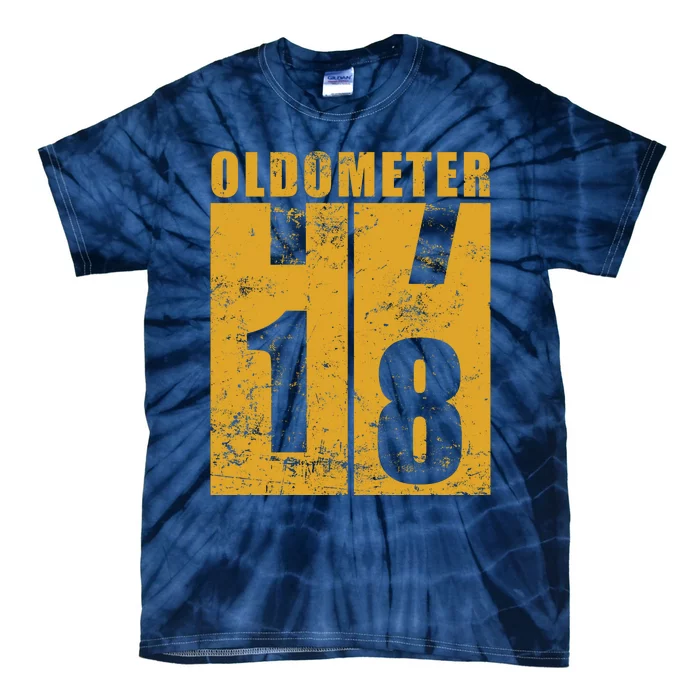 Retro Vintage Oldometer 18 Years Old Tie-Dye T-Shirt