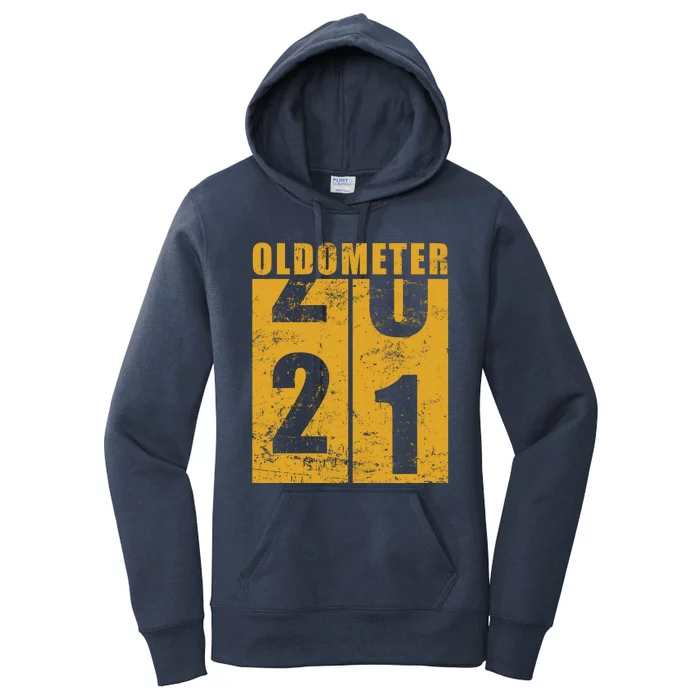 Retro Vintage Oldometer 21 Years Old Women's Pullover Hoodie