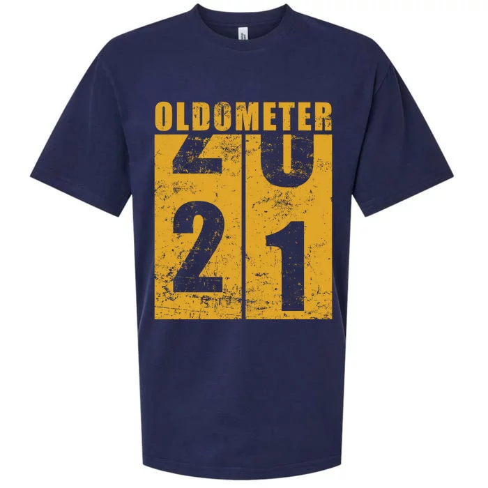 Retro Vintage Oldometer 21 Years Old Sueded Cloud Jersey T-Shirt