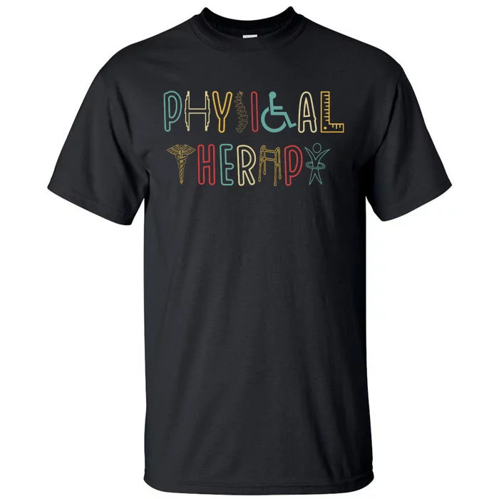 Retro Vintage Physical Therapy Funny Physical Therapist Tall T-Shirt