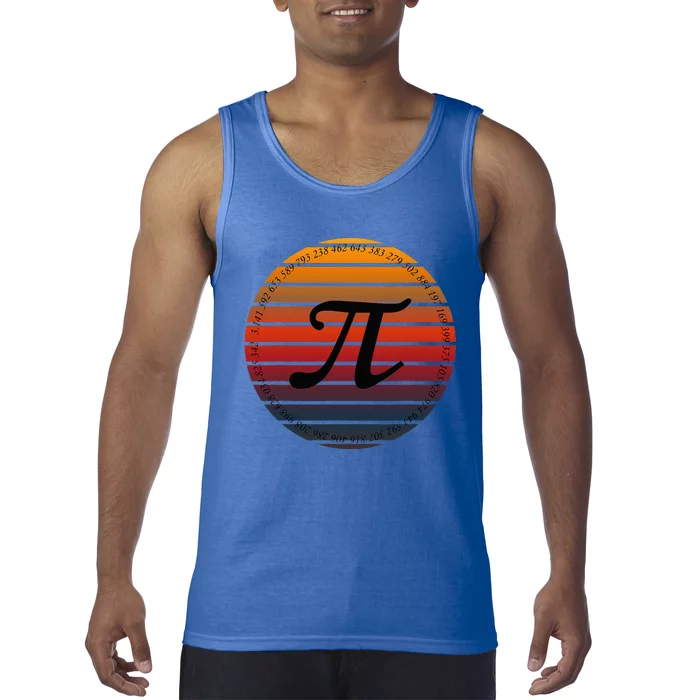 Retro Vintage Pi Day Spiral Pi Math Tee For Pi Day 3.14 Tank Top